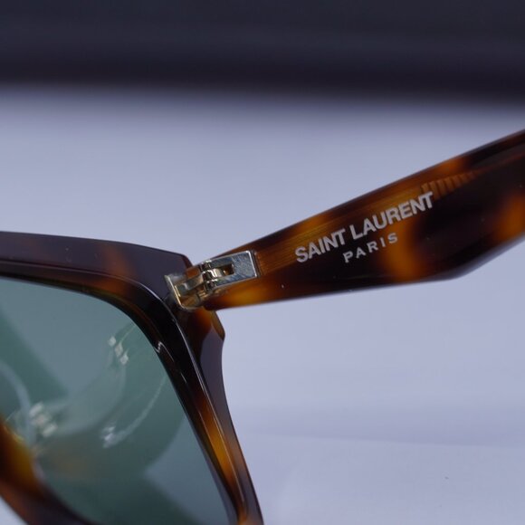 Saint Laurent SLM104 003 Square Sunglasses - Havana/Green - Picture 7 of 13